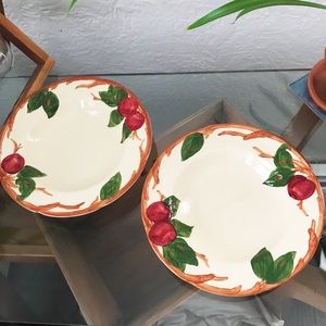 Franciscan Ware Apple Pattern Vintage Rimmed Salad Plates (2) USA MCM